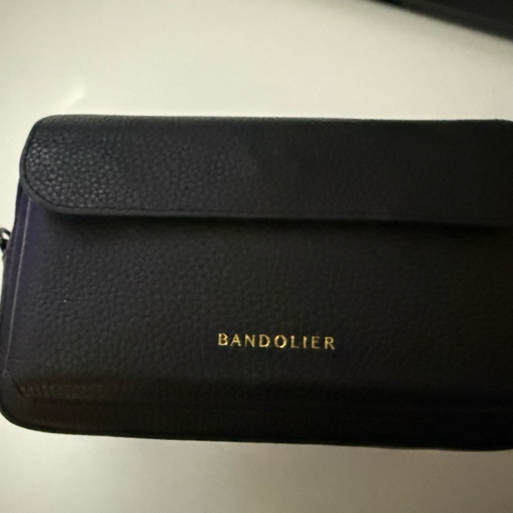 Bandolier Miller Bag
Pebble Leather Crossbody Bag in Black/Pewter